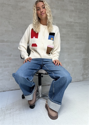 Cropped pocket midweight wool cardigan Refugios Stine Goya 